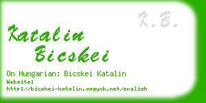 katalin bicskei business card